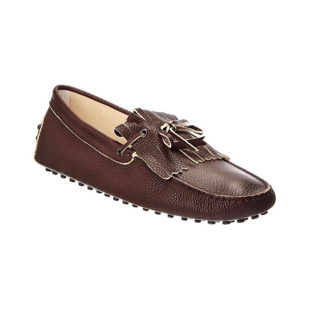 Tod's Mocas Frangia Leather Loafer, Brown